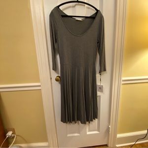 Cute Calvin Klein Grey Scoopneck Dress Size 10